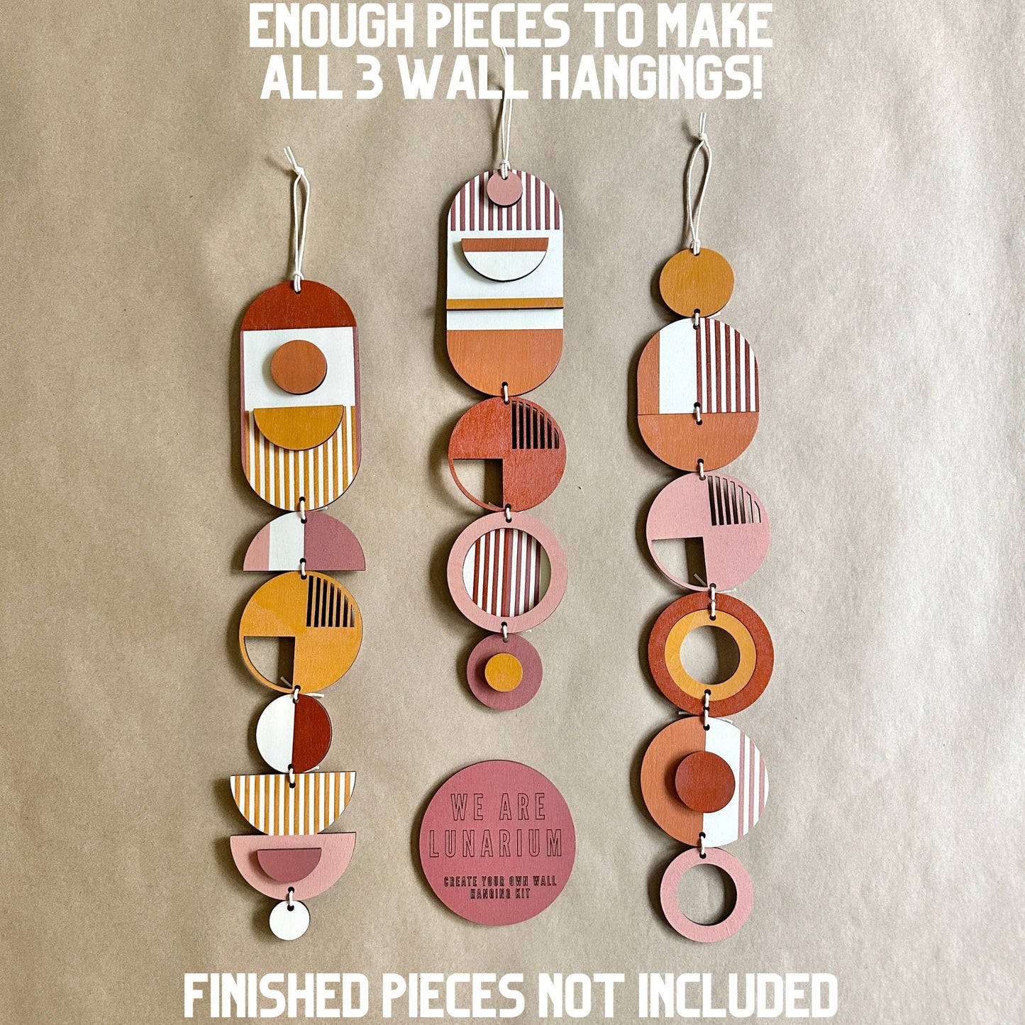 Warm Sunset DIY Wall Hanging Kit: Craft Your Own Bohemian Masterpiece