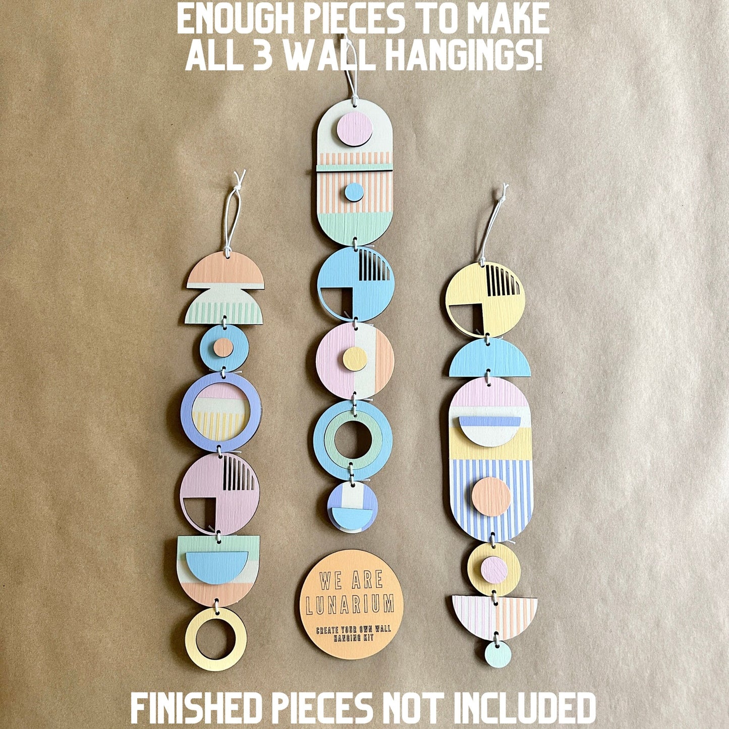 Pastel Rainbow DIY Wall Hanging Kit: Craft Your Own Serene Home Decor