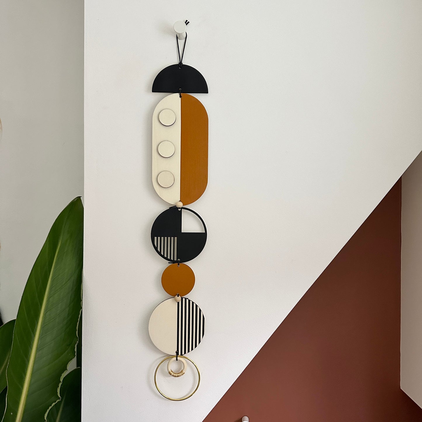 Original Medium Modern Art Fusion Wooden Wall Hanging