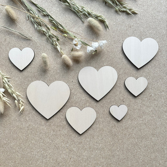 4mm Plywood Love Heart - Crafting Ideas - Create Your Own - Heart Shapes