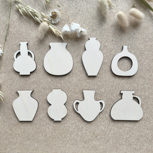 Pottery cut out Shapes - Scrapbook Ideas - 4mm Plywood - Pottery Shapes - Painting and Crafting Ideas