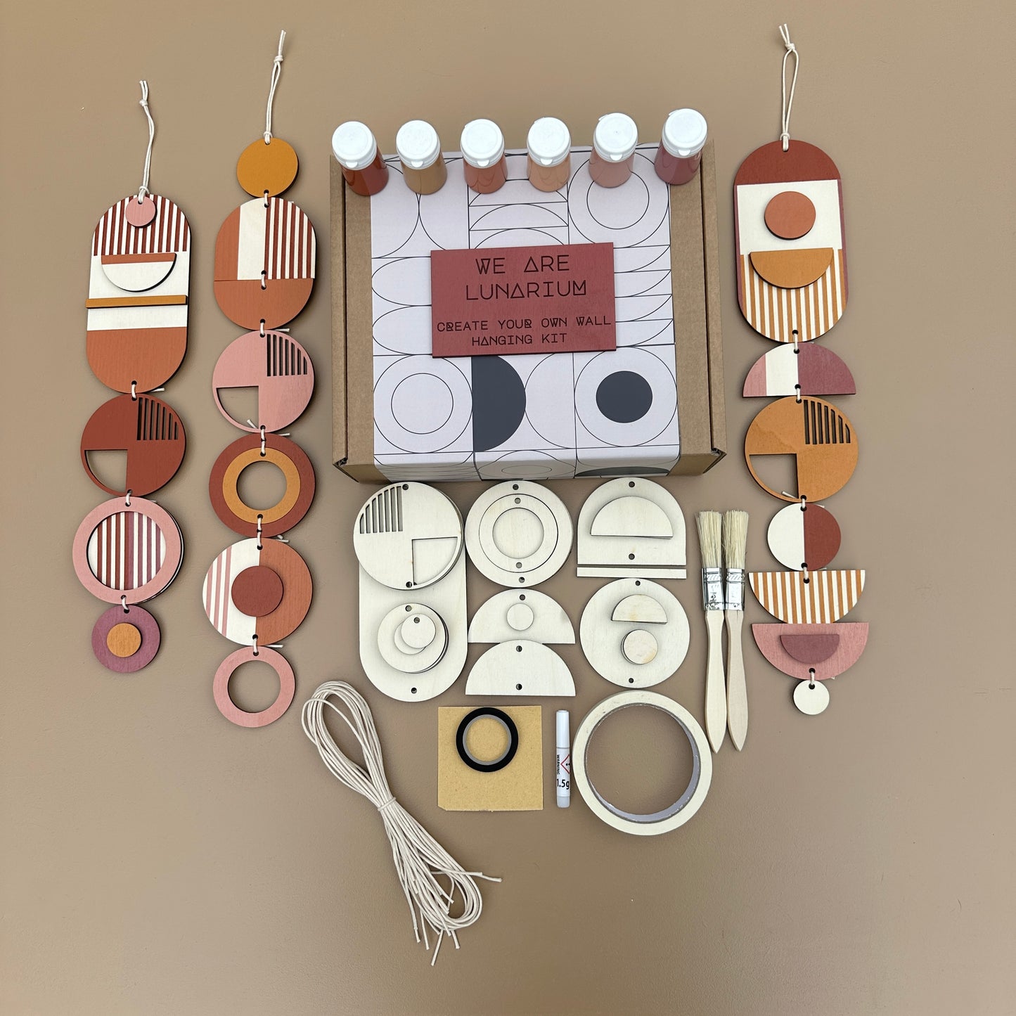 Warm Sunset DIY Wall Hanging Kit: Craft Your Own Bohemian Masterpiece