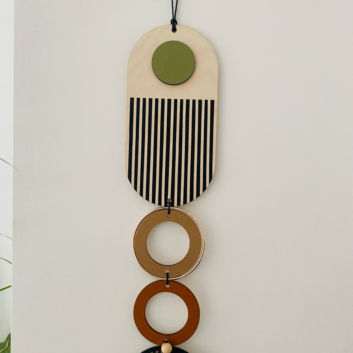 Modern Wall Art - Geometric Artwork - Minimal Home Decor - Slim Art - Long Wall Tapestry - Wood Art