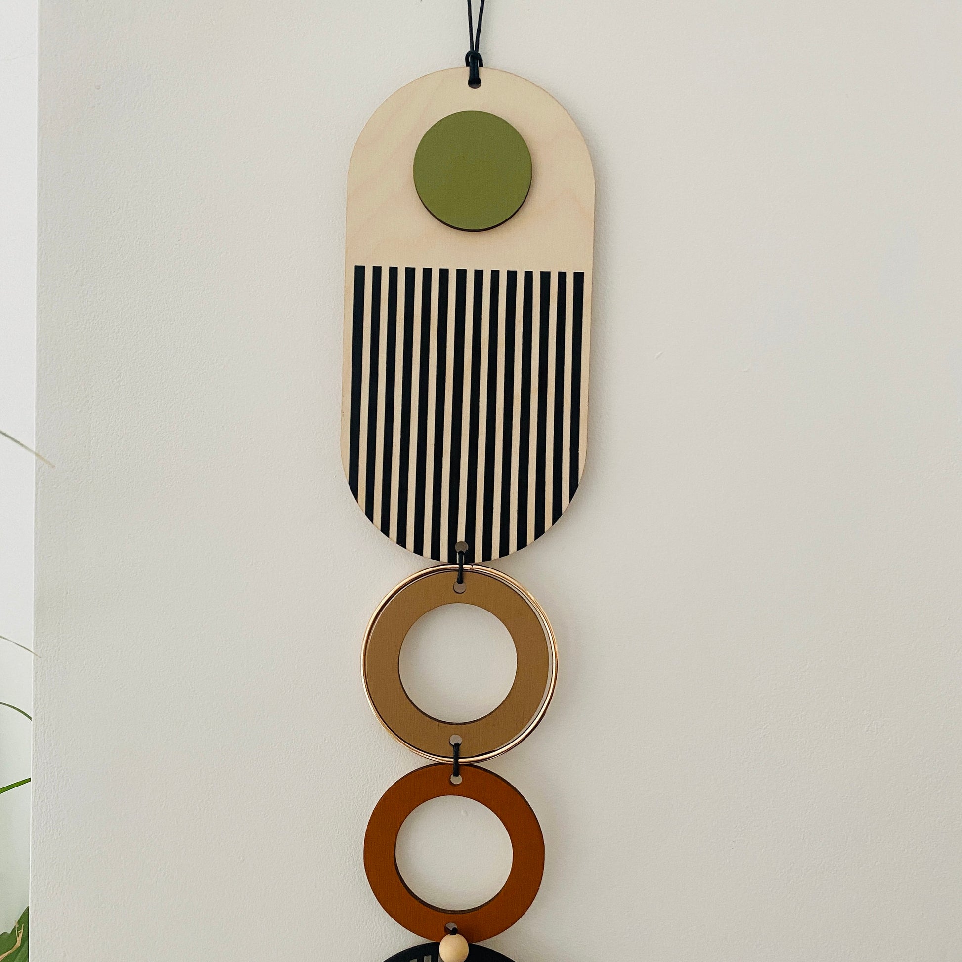 Modern Wall Art - Geometric Artwork - Minimal Home Decor - Slim Art - Long Wall Tapestry - Wood Art