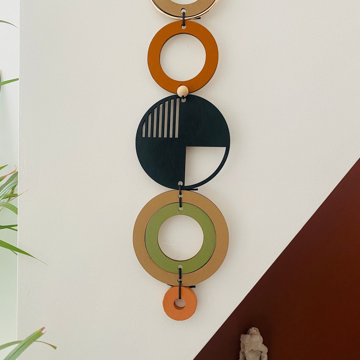 Modern Wall Art - Geometric Artwork - Minimal Home Decor - Slim Art - Long Wall Tapestry - Wood Art