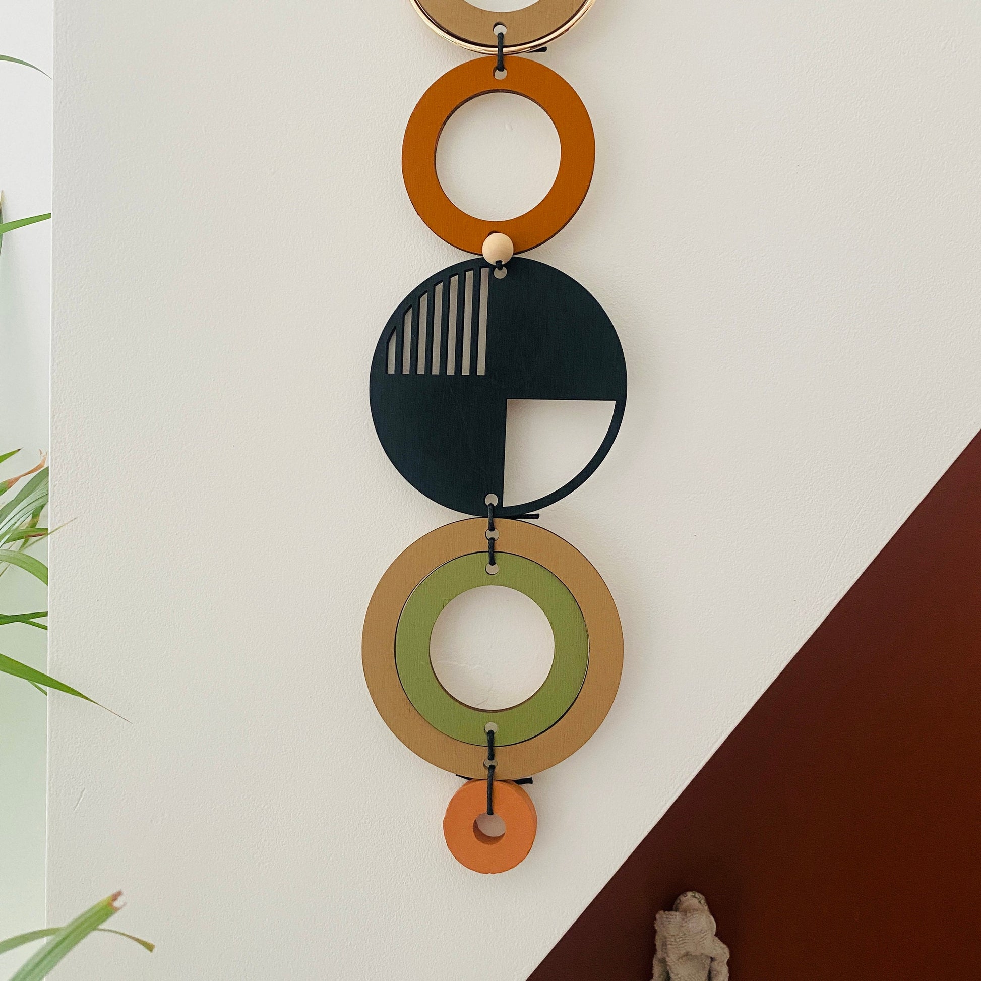 Modern Wall Art - Geometric Artwork - Minimal Home Decor - Slim Art - Long Wall Tapestry - Wood Art