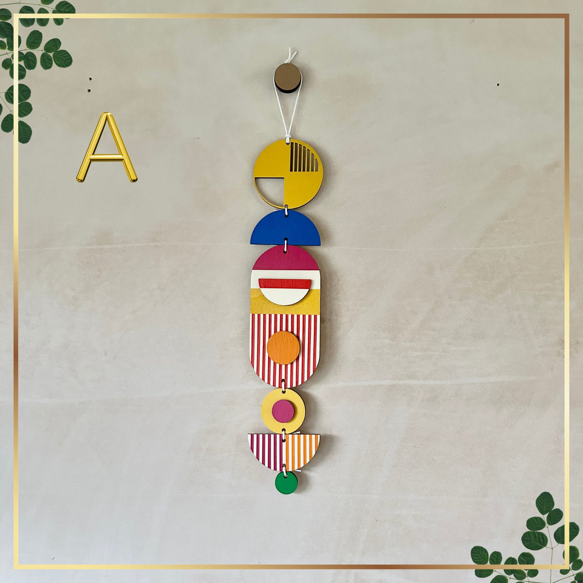 Small Modern Wall Hanging - Bright Geometric Art - Wood Decor - Unusual Wall Hanging - Wall Jewellery- Contemporary Designs - New Decor