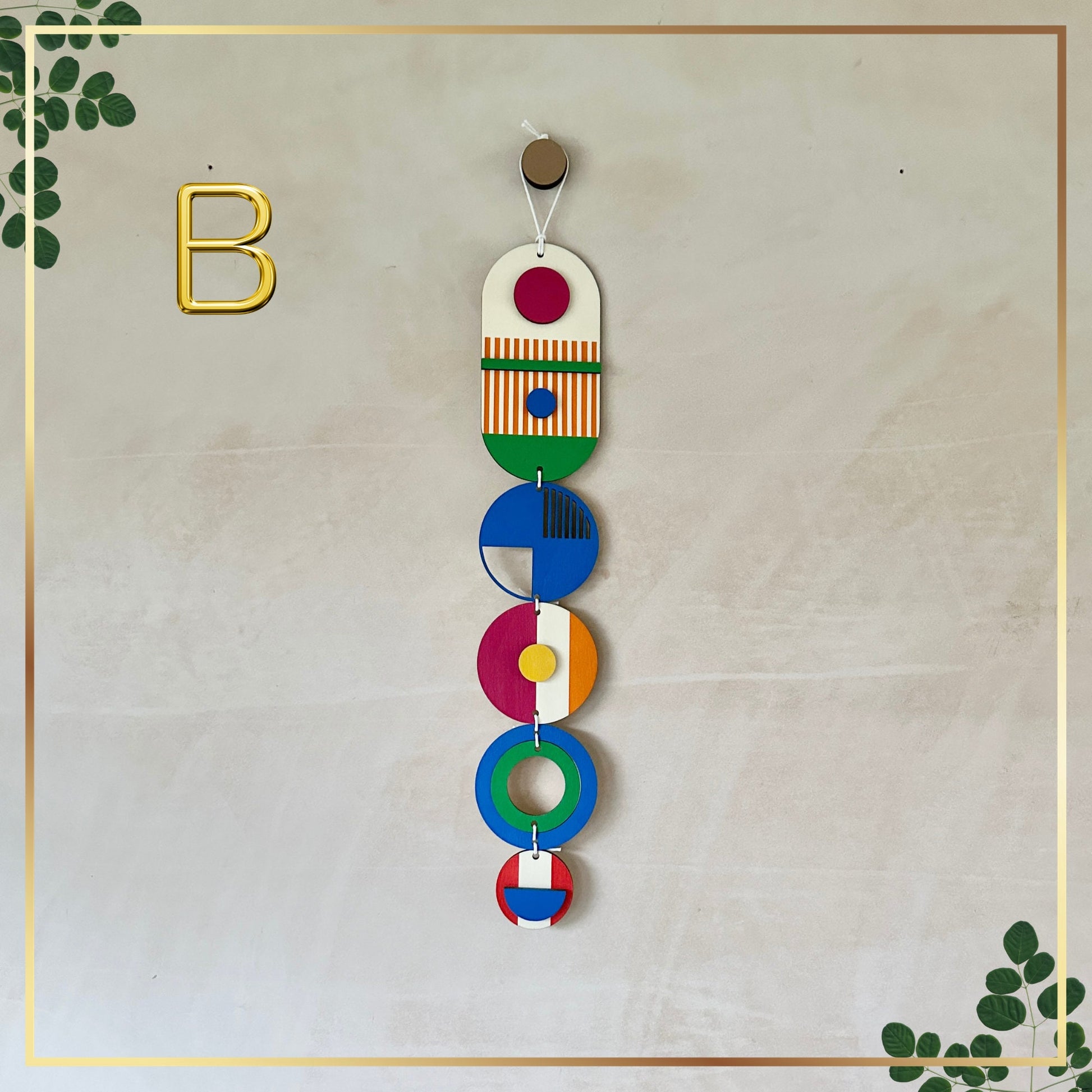 Small Modern Wall Hanging - Bright Geometric Art - Wood Decor - Unusual Wall Hanging - Wall Jewellery- Contemporary Designs - New Decor
