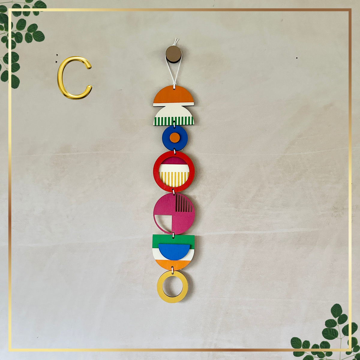 Small Modern Wall Hanging - Bright Geometric Art - Wood Decor - Unusual Wall Hanging - Wall Jewellery- Contemporary Designs - New Decor
