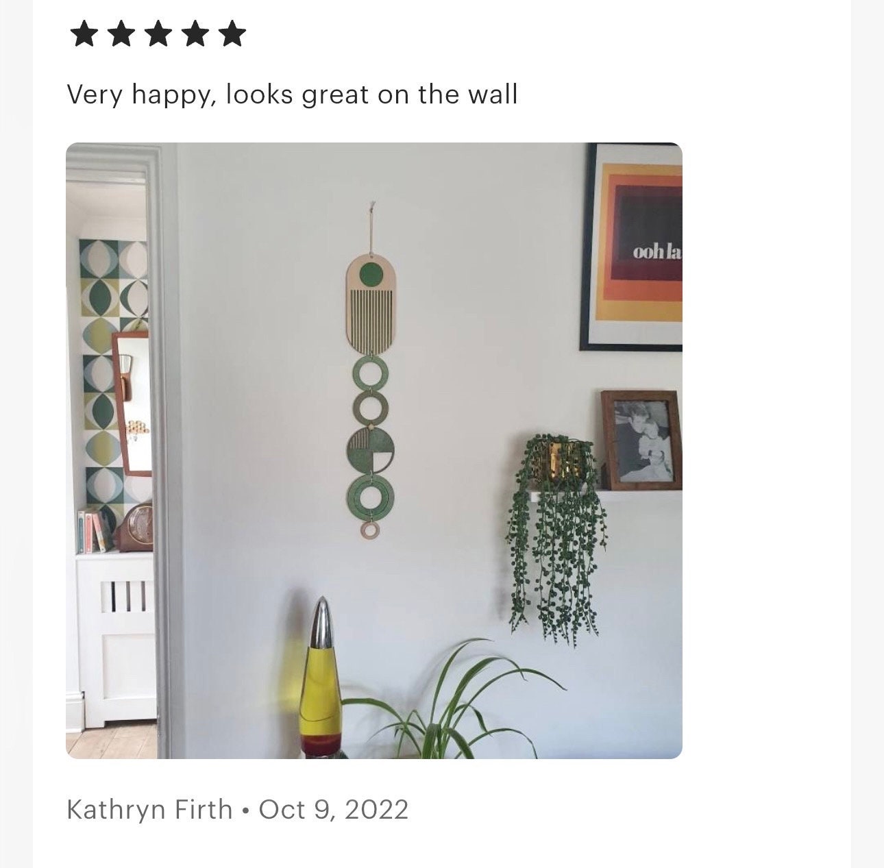 Green Modern Wall Art - Handmade Birch Plywood Hanging - 68cm x 10cm - Mid-Century Wall Decor - Unique Wood Pattern - Shop Small on Etsy