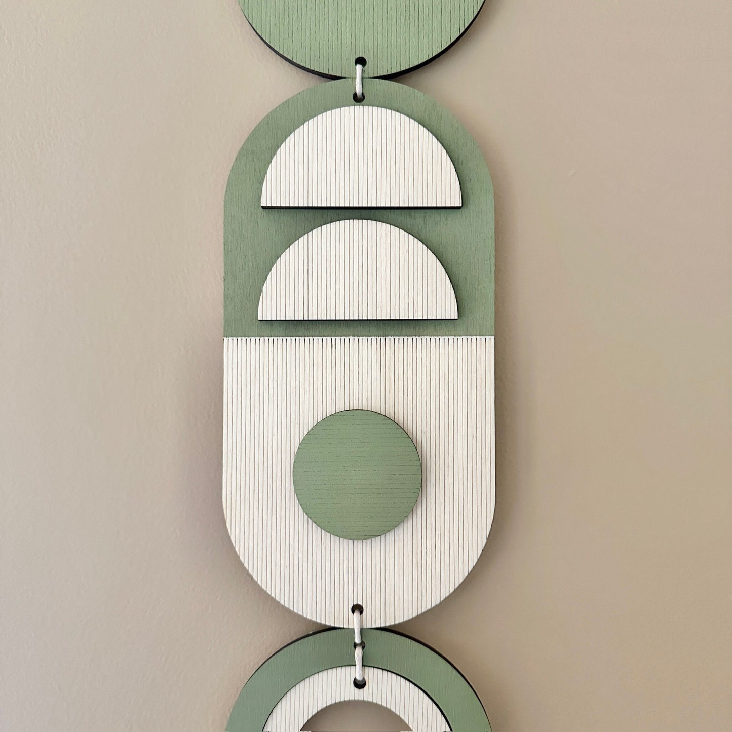 Green Wall Hanging Gift - Geometric Wall Art - New Home Gift - Housewarming Present - Mid-Century Home Decor - Art Gifting