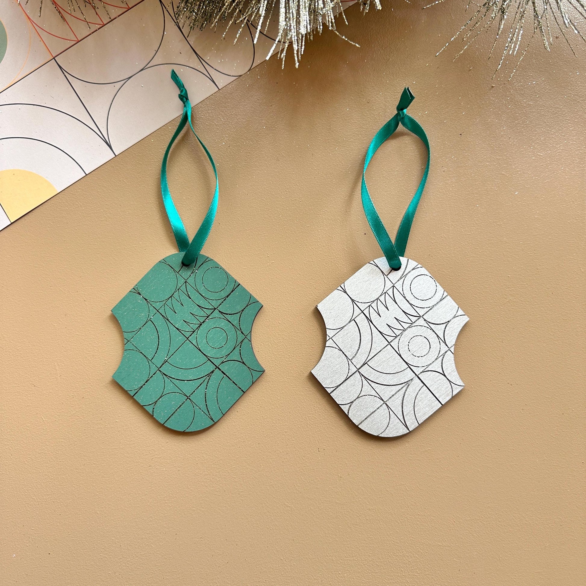 Christmas Decoration - Ornament Set - Tree Ornament - Silver Decor