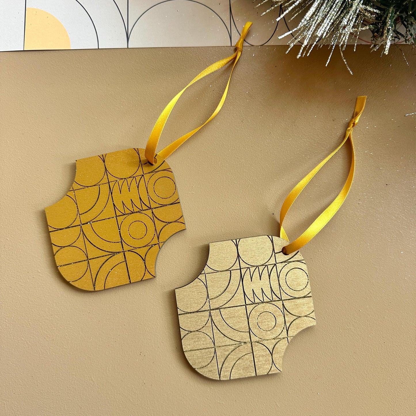 Holiday Decor - Ornament Set - Christmas Tree Decor - Gold Decor