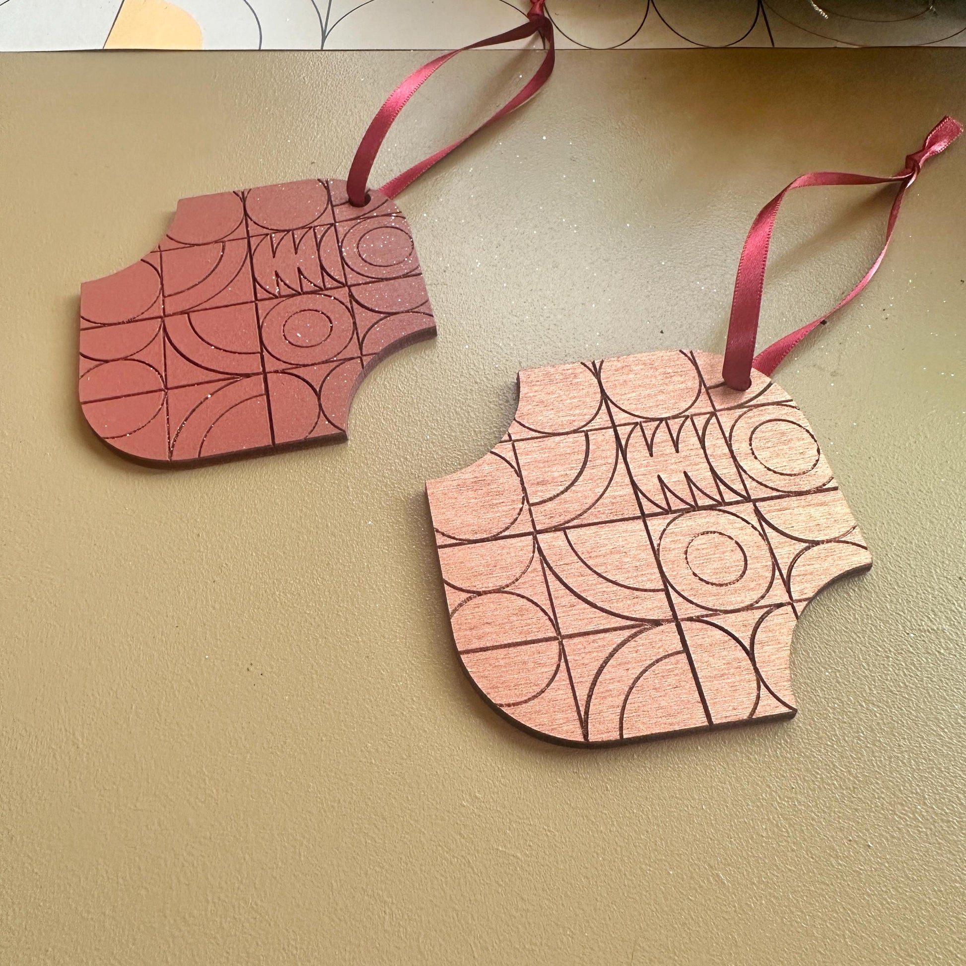 Copper Christmas Decoration - Ornament Set - Holiday Decor - Xmas Decor