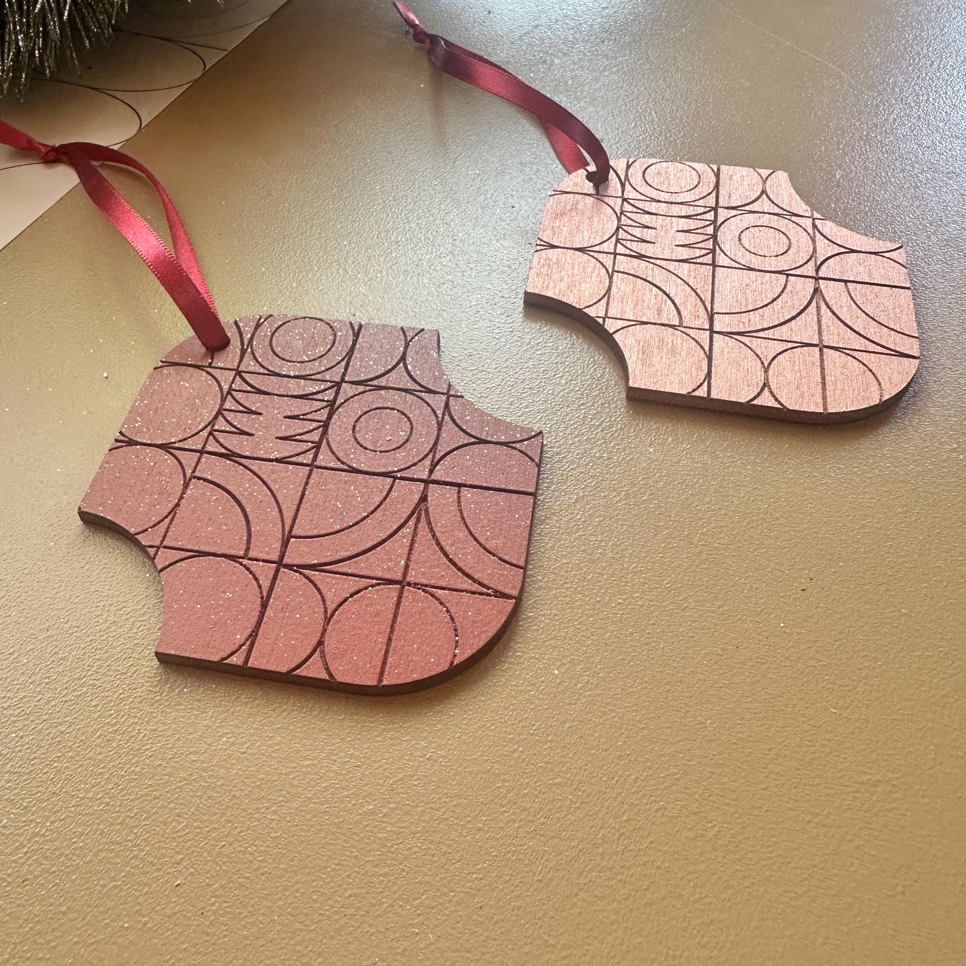 Copper Christmas Decoration - Ornament Set - Holiday Decor - Xmas Decor