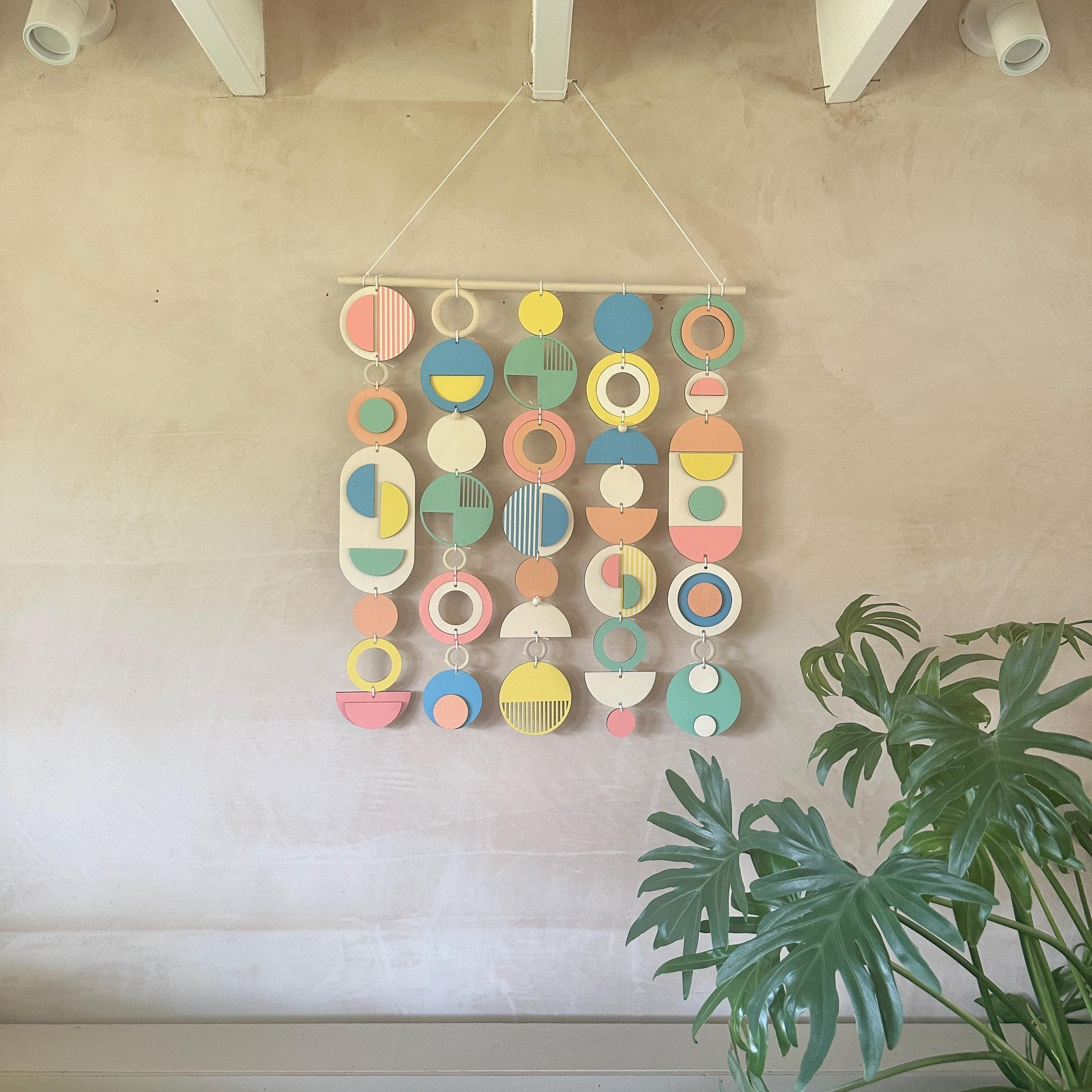 Living Room Wall Decor - Wall Sculpture - Colourful Geometric Decor