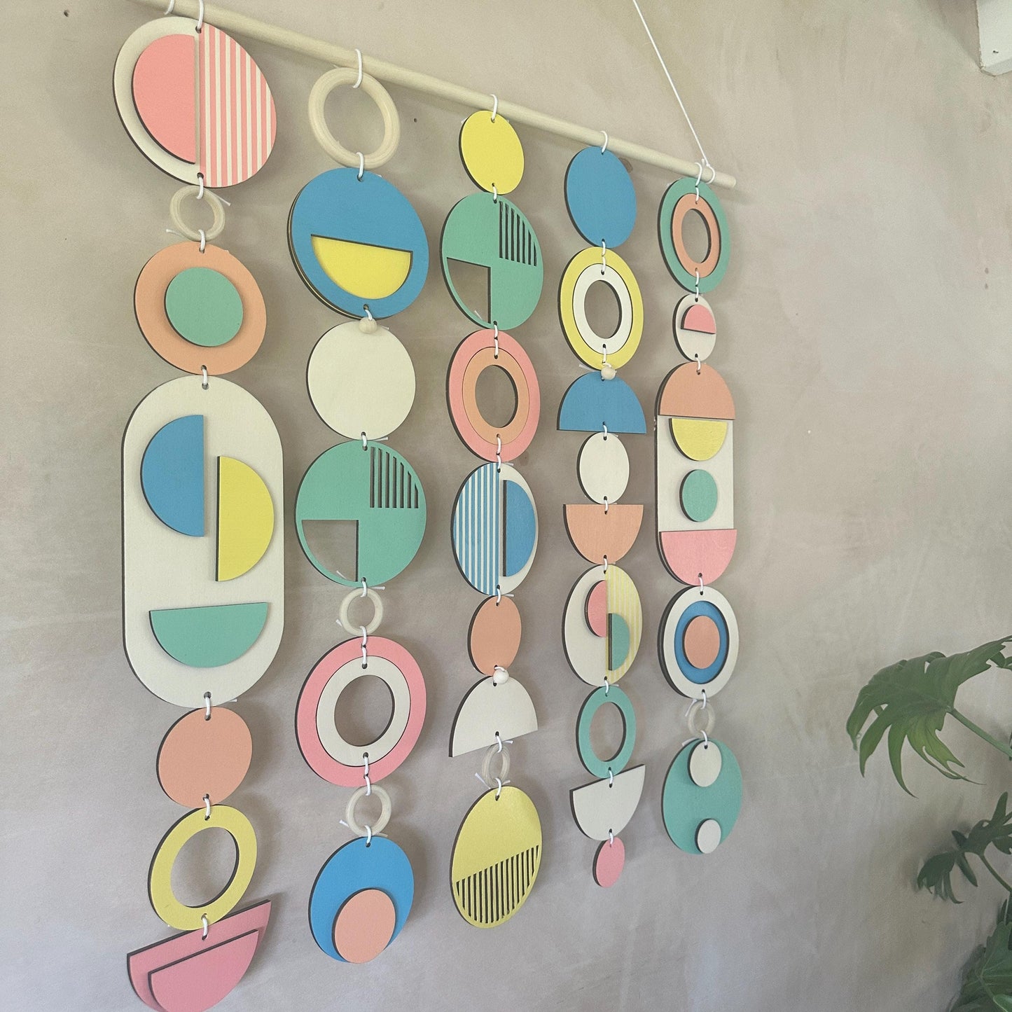 Living Room Wall Decor - Wall Sculpture - Colourful Geometric Decor