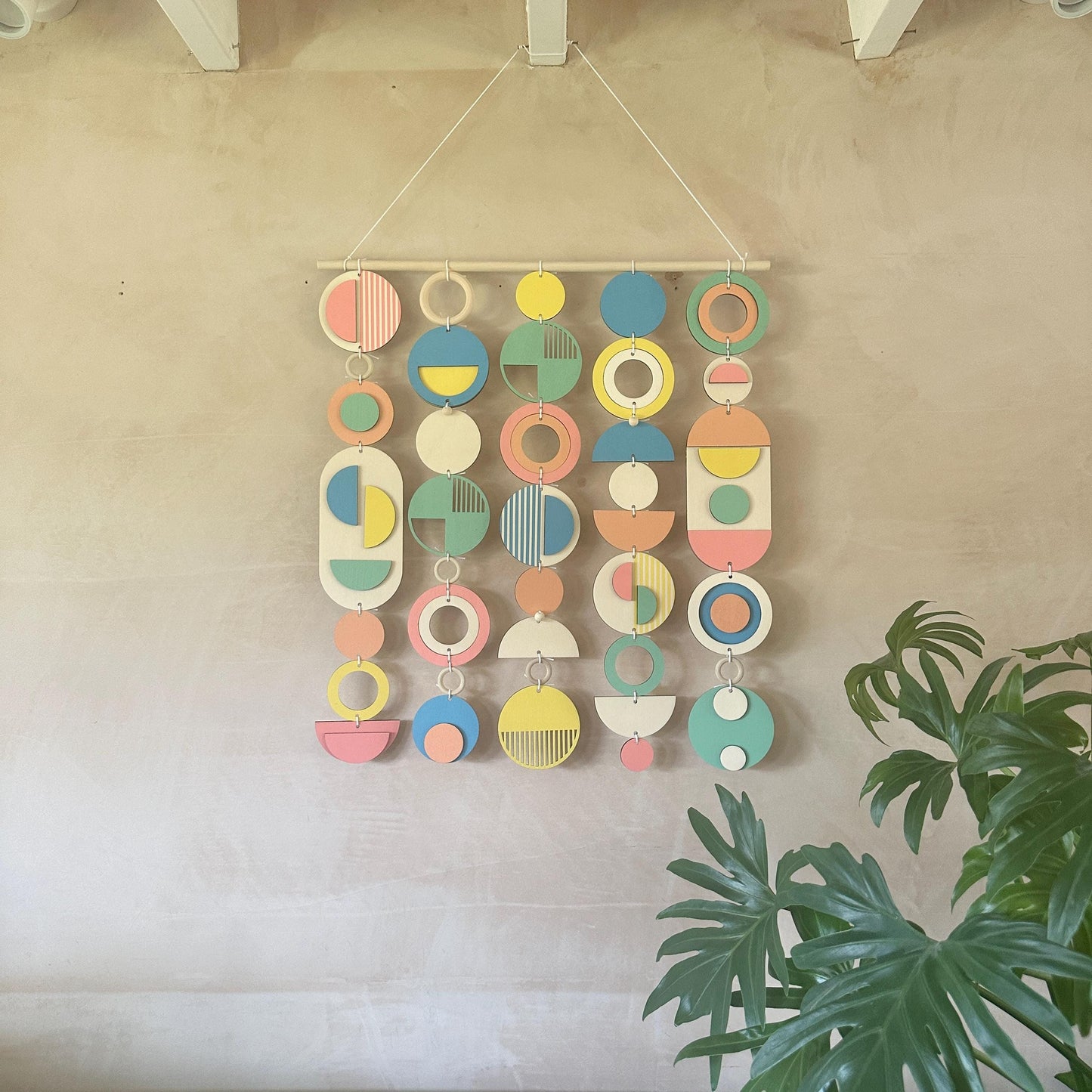 Living Room Wall Decor - Wall Sculpture - Colourful Geometric Decor