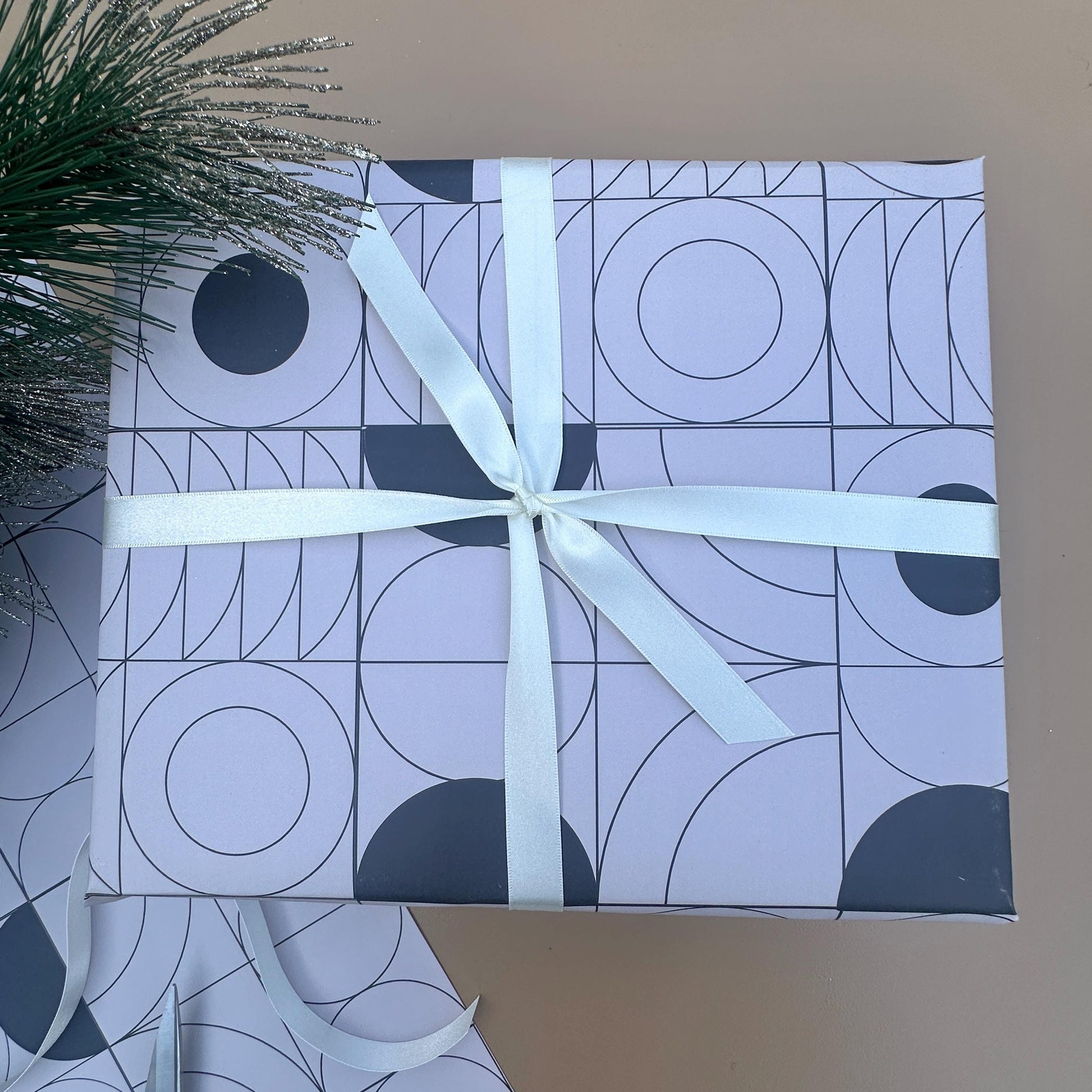 3 Sheets of Geometric Gift Wrap - Monochrome Wrapping Paper - Quality Gift Wrap