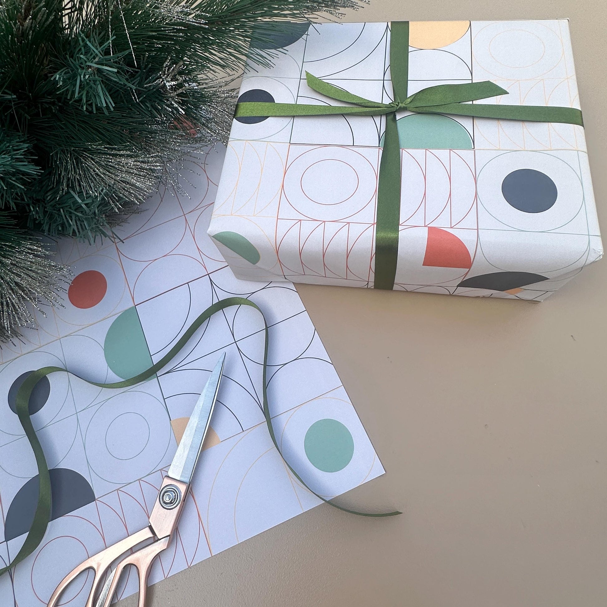 3 Sheets of Geometric Gift Wrap - Bauhaus Wrapping Paper - Quality Gift Wrap