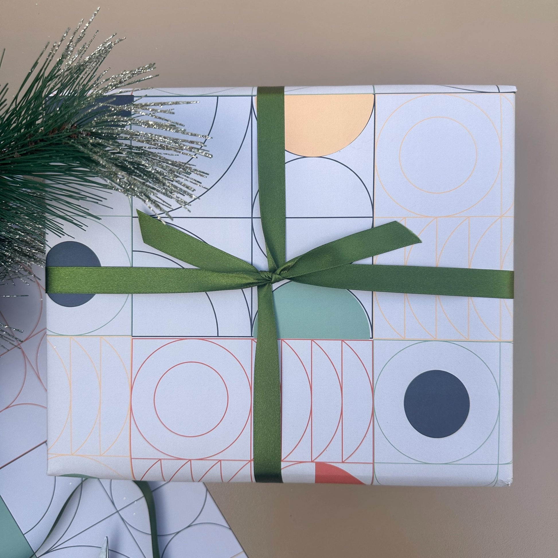 3 Sheets of Geometric Gift Wrap - Bauhaus Wrapping Paper - Quality Gift Wrap