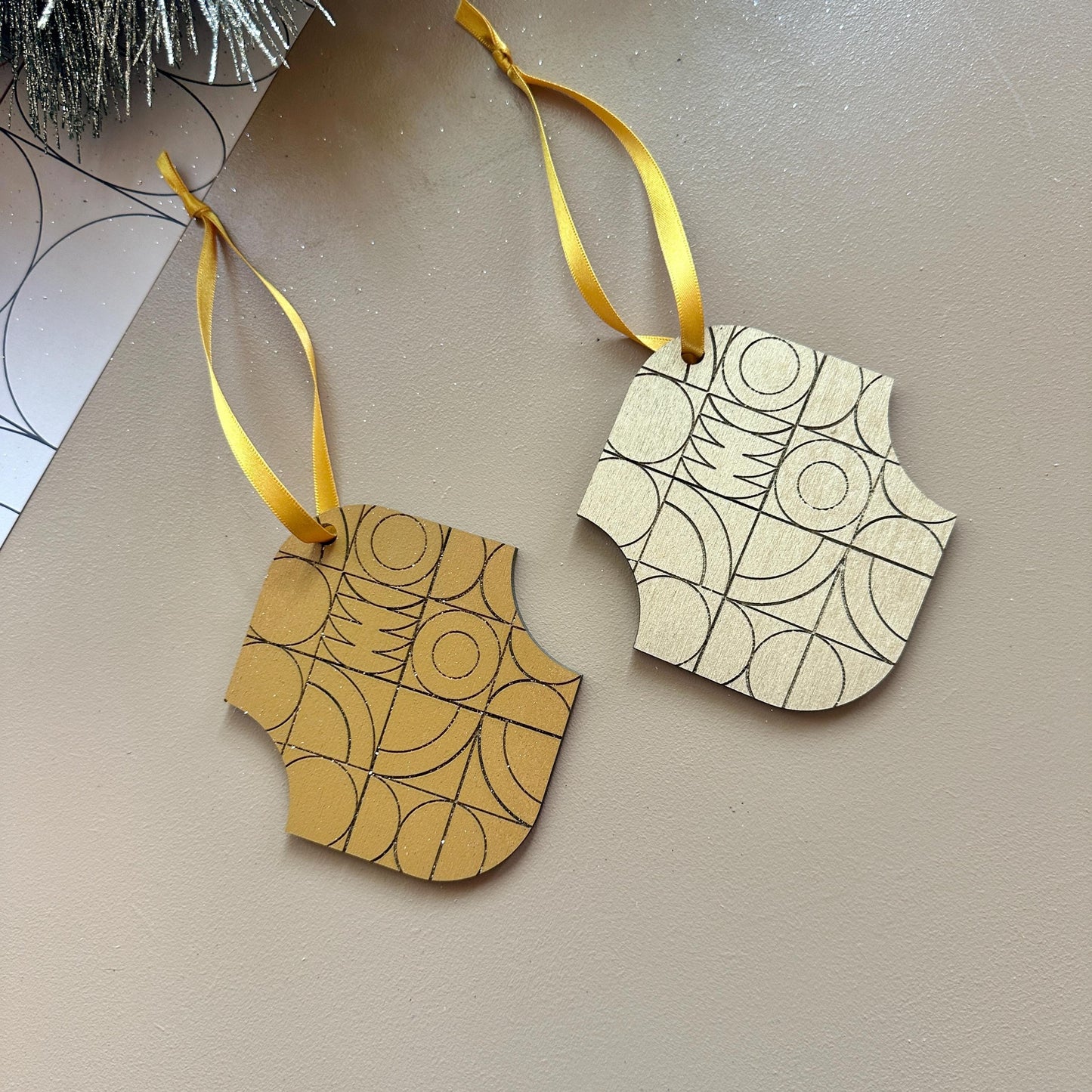 Holiday Decor - Ornament Set - Christmas Tree Decor - Gold Decor