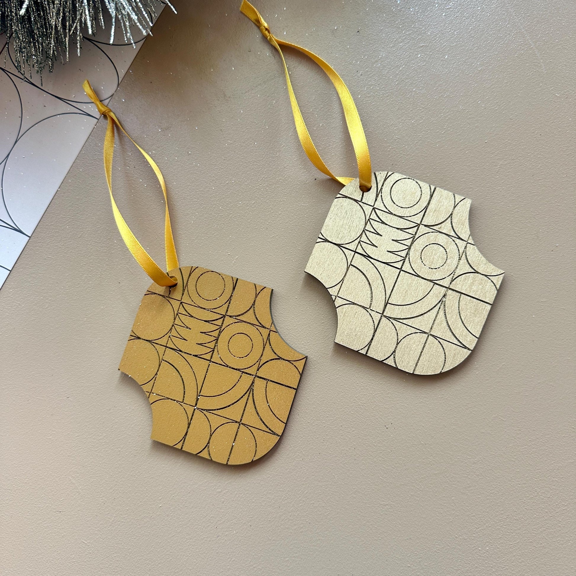 Holiday Decor - Ornament Set - Christmas Tree Decor - Gold Decor