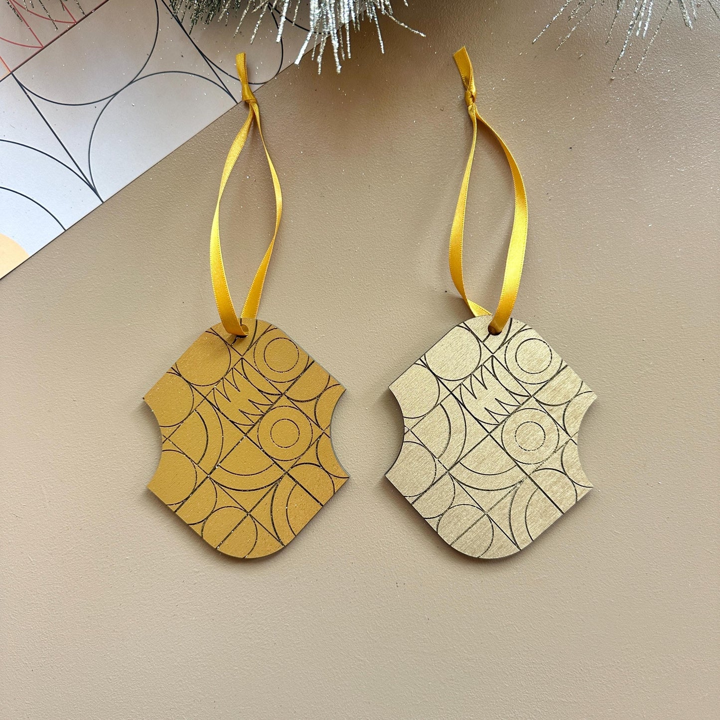 Holiday Decor - Ornament Set - Christmas Tree Decor - Gold Decor