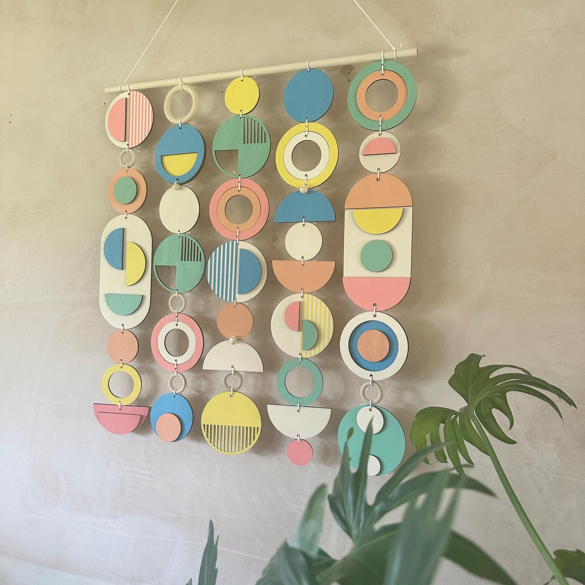 Living Room Wall Decor - Wall Sculpture - Colourful Geometric Decor