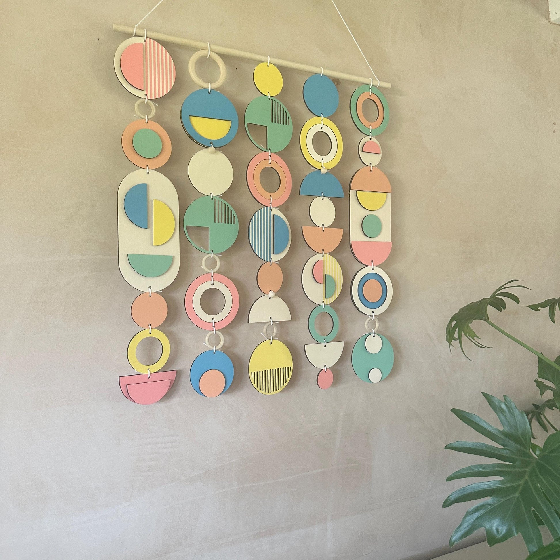 Living Room Wall Decor - Wall Sculpture - Colourful Geometric Decor