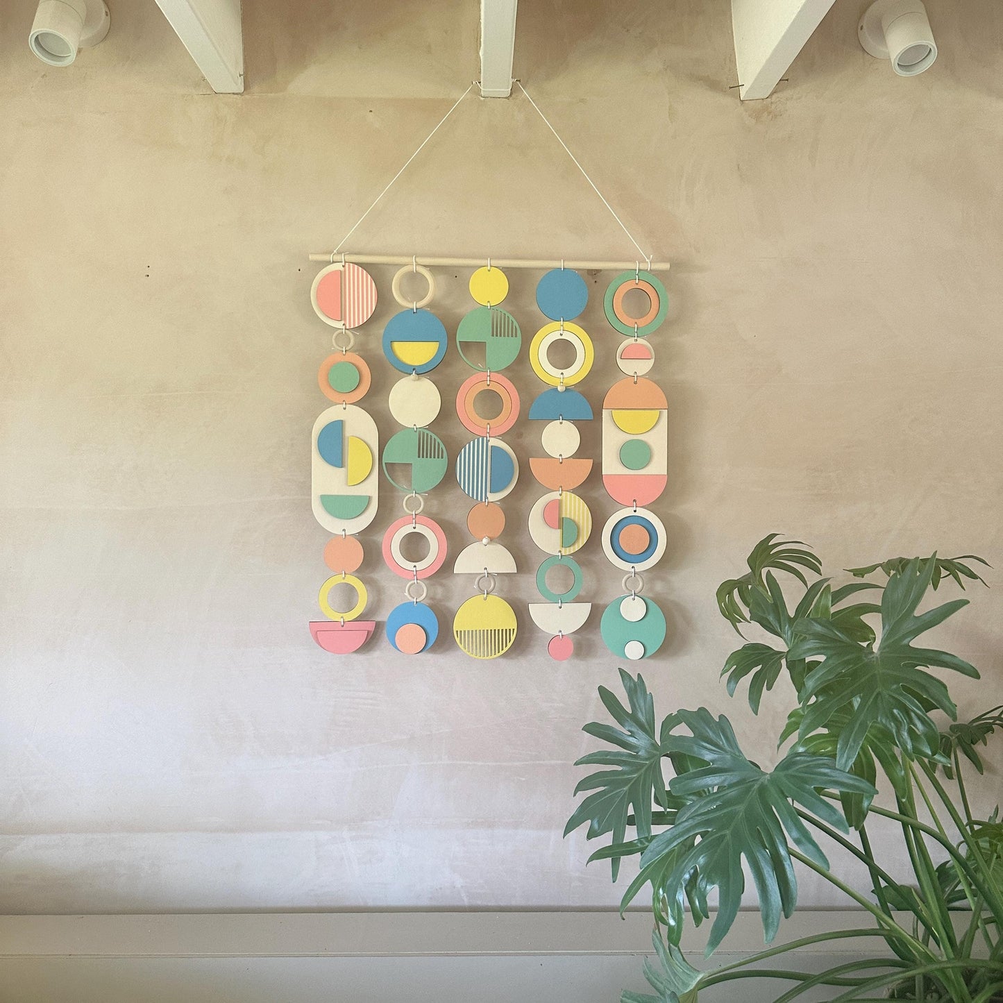 Living Room Wall Decor - Wall Sculpture - Colourful Geometric Decor