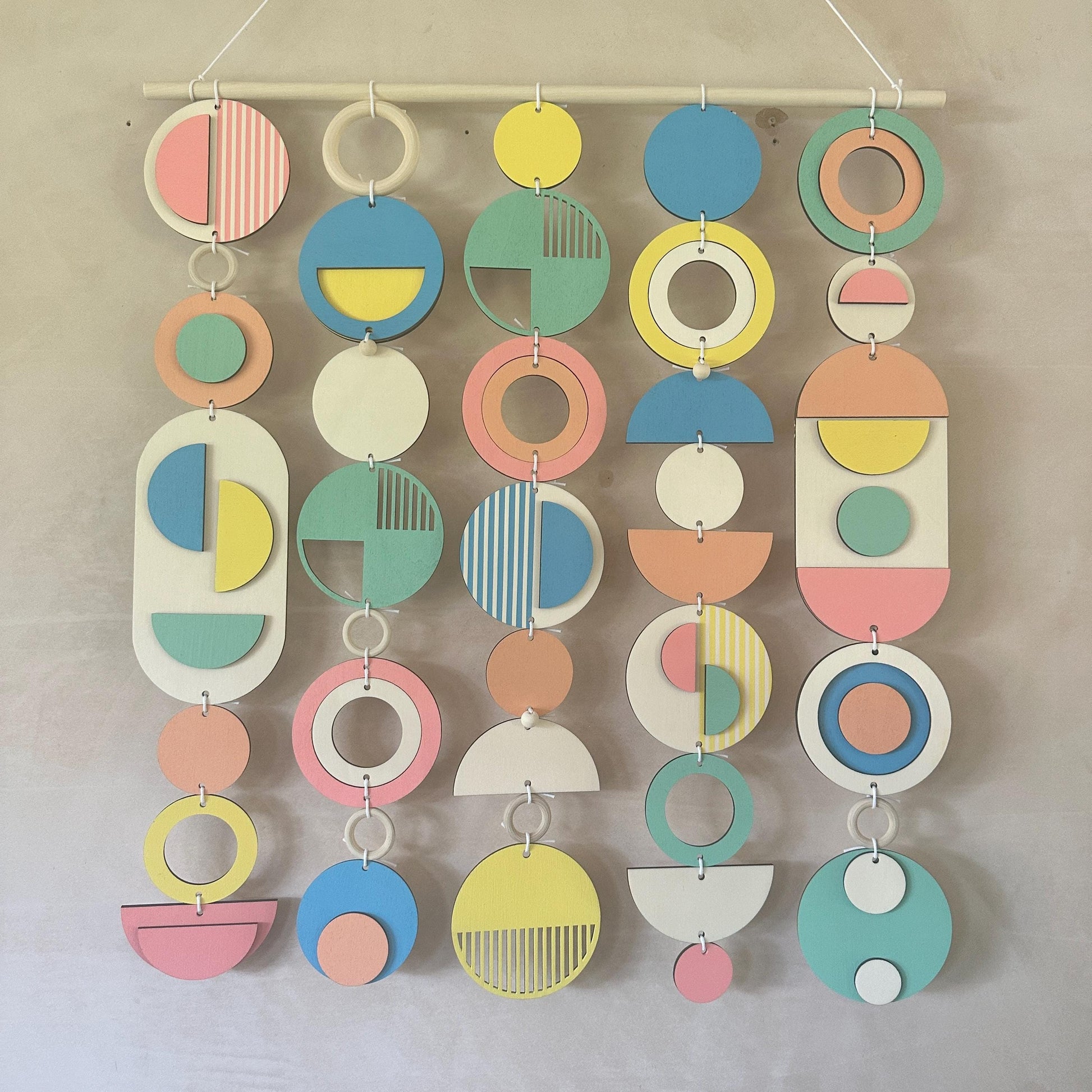 Living Room Wall Decor - Wall Sculpture - Colourful Geometric Decor