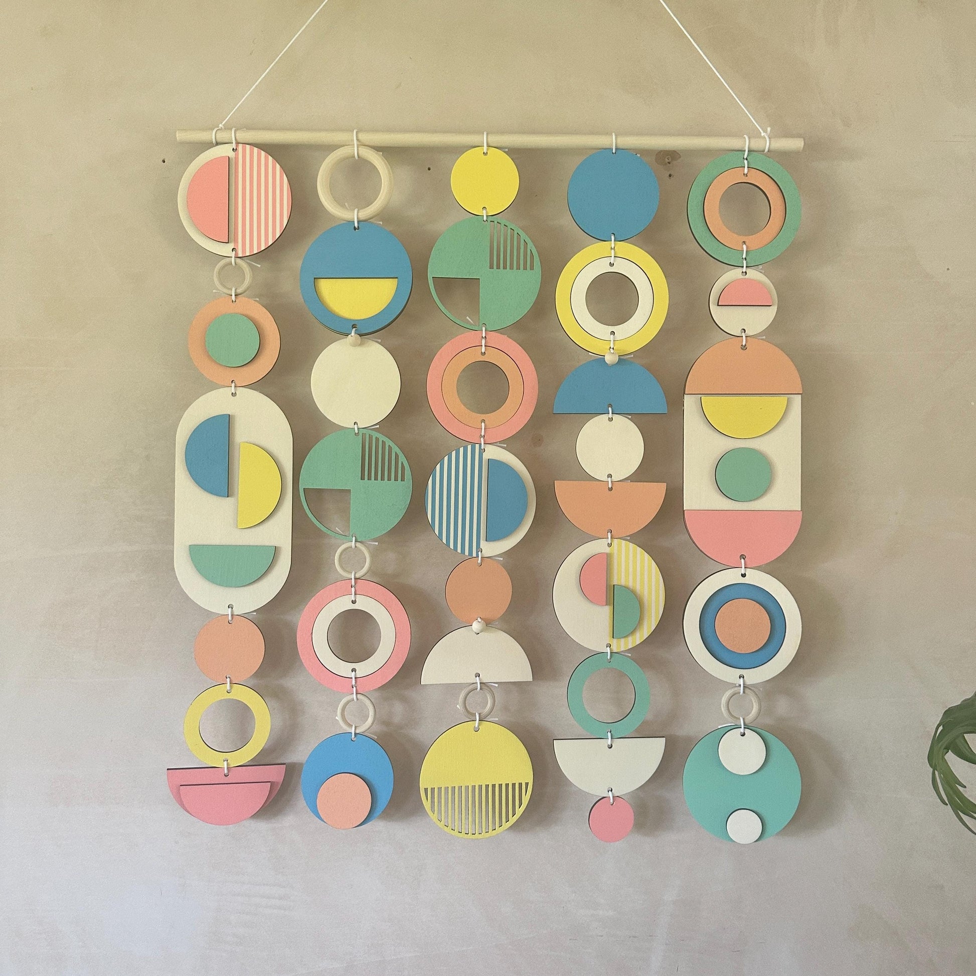 Living Room Wall Decor - Wall Sculpture - Colourful Geometric Decor