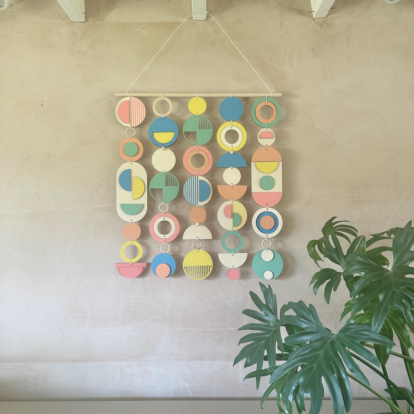 Living Room Wall Decor - Wall Sculpture - Colourful Geometric Decor