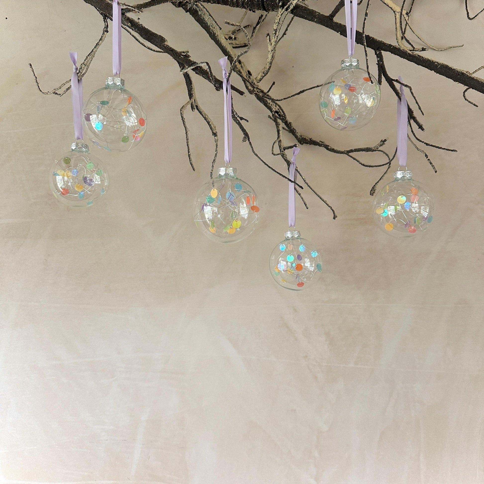 Pastel Bauble Set - Tree Ornaments - Christmas Decor - Festive Decor