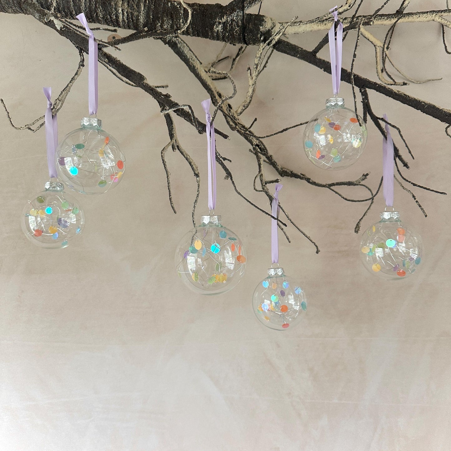 Pastel Bauble Set - Tree Ornaments - Christmas Decor - Festive Decor