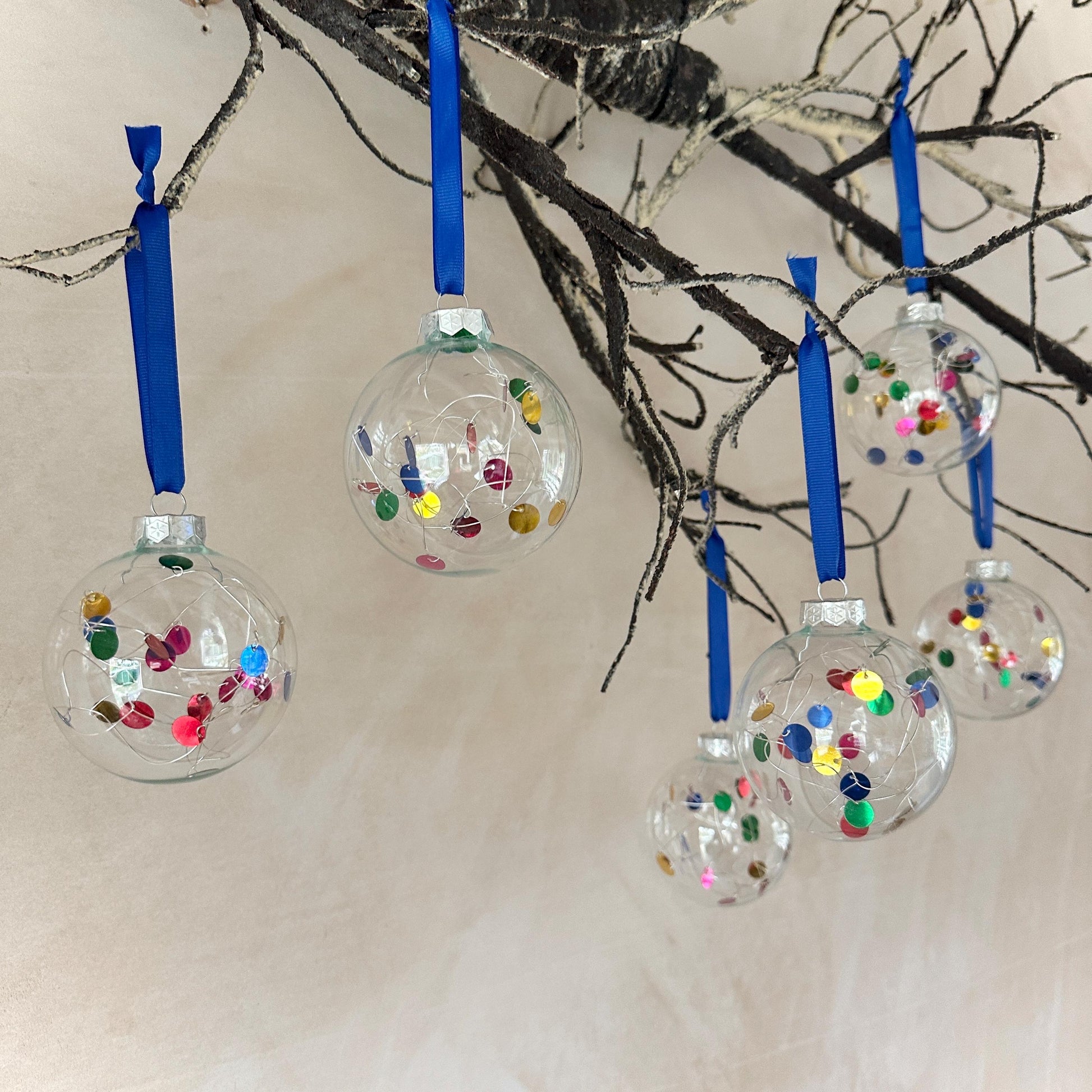 Rainbow Bauble - Colourful Christmas Tree Decoration - Xmas Decor