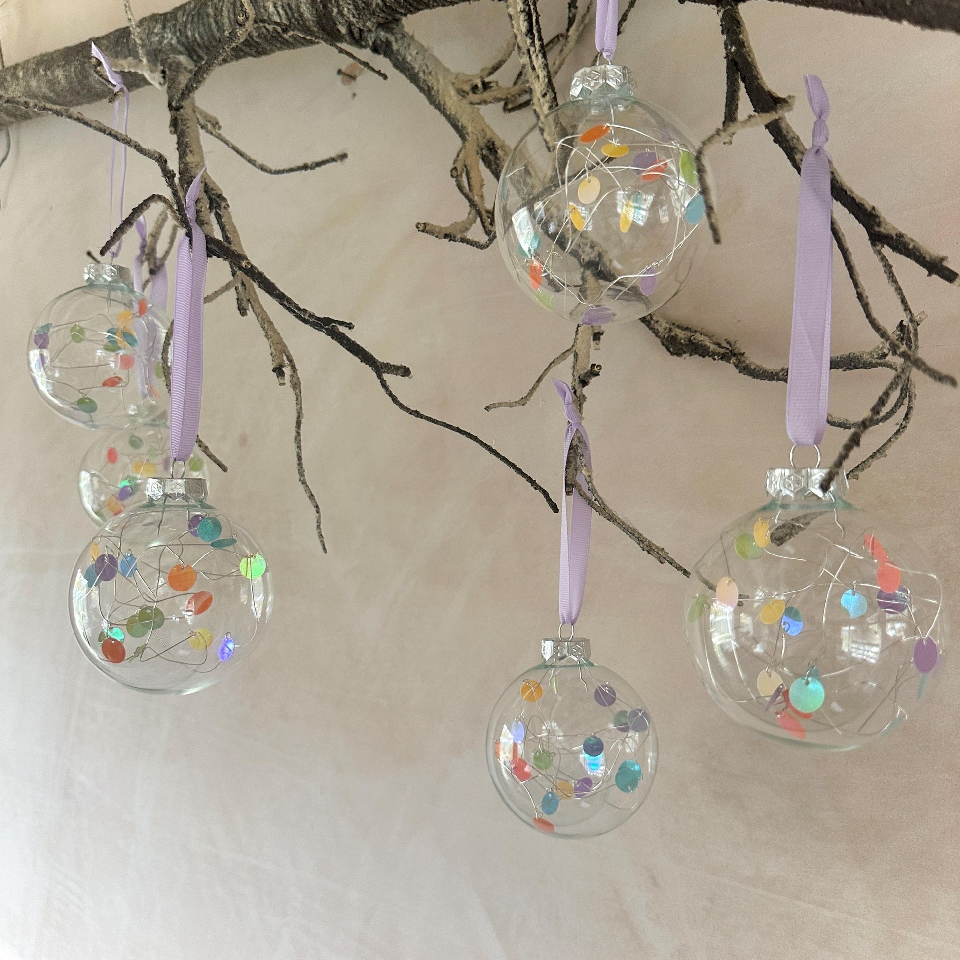 Pastel Bauble Set - Tree Ornaments - Christmas Decor - Festive Decor