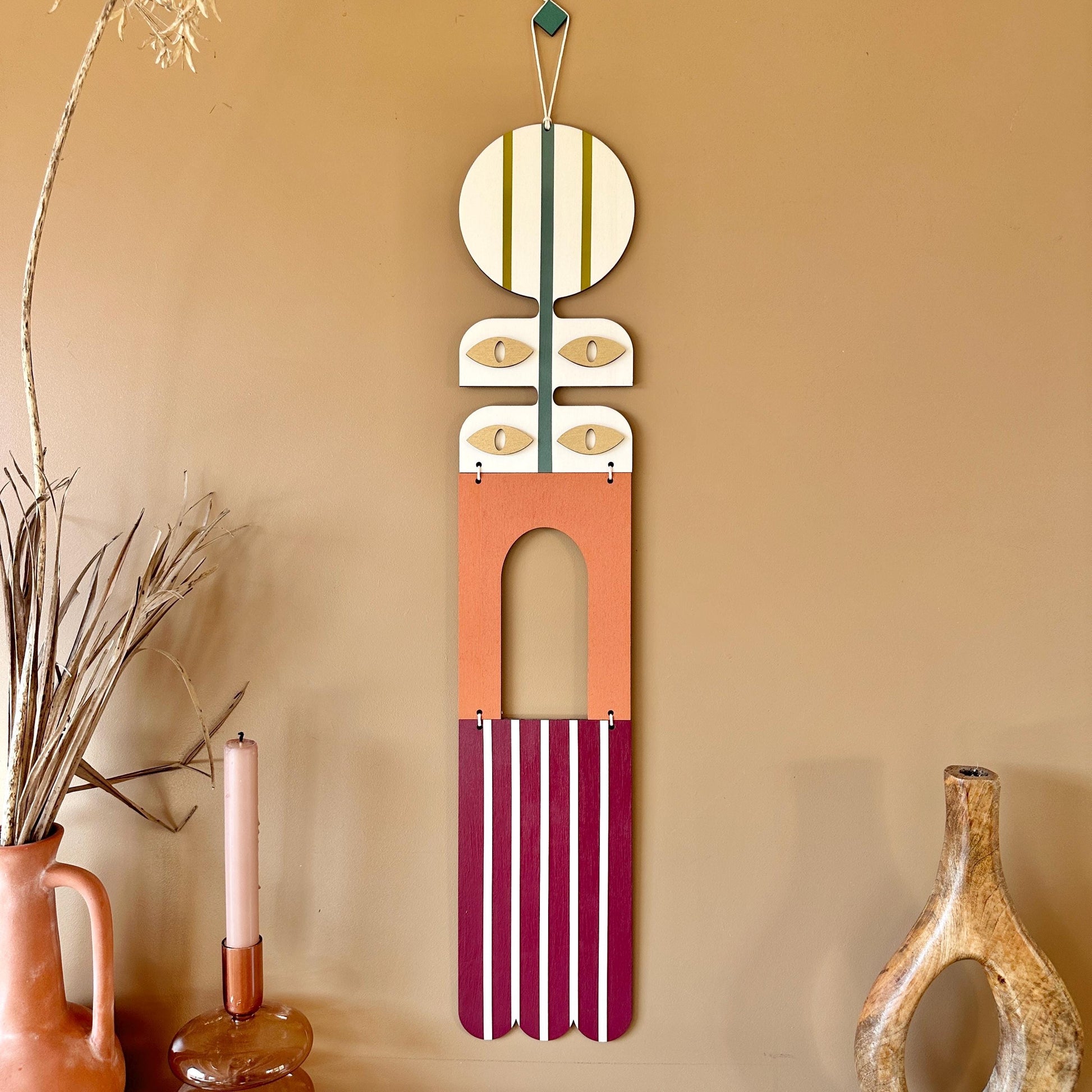 Eclectic Wall Hanging - Bright and Bold Wall Art - Abstract Home Decor