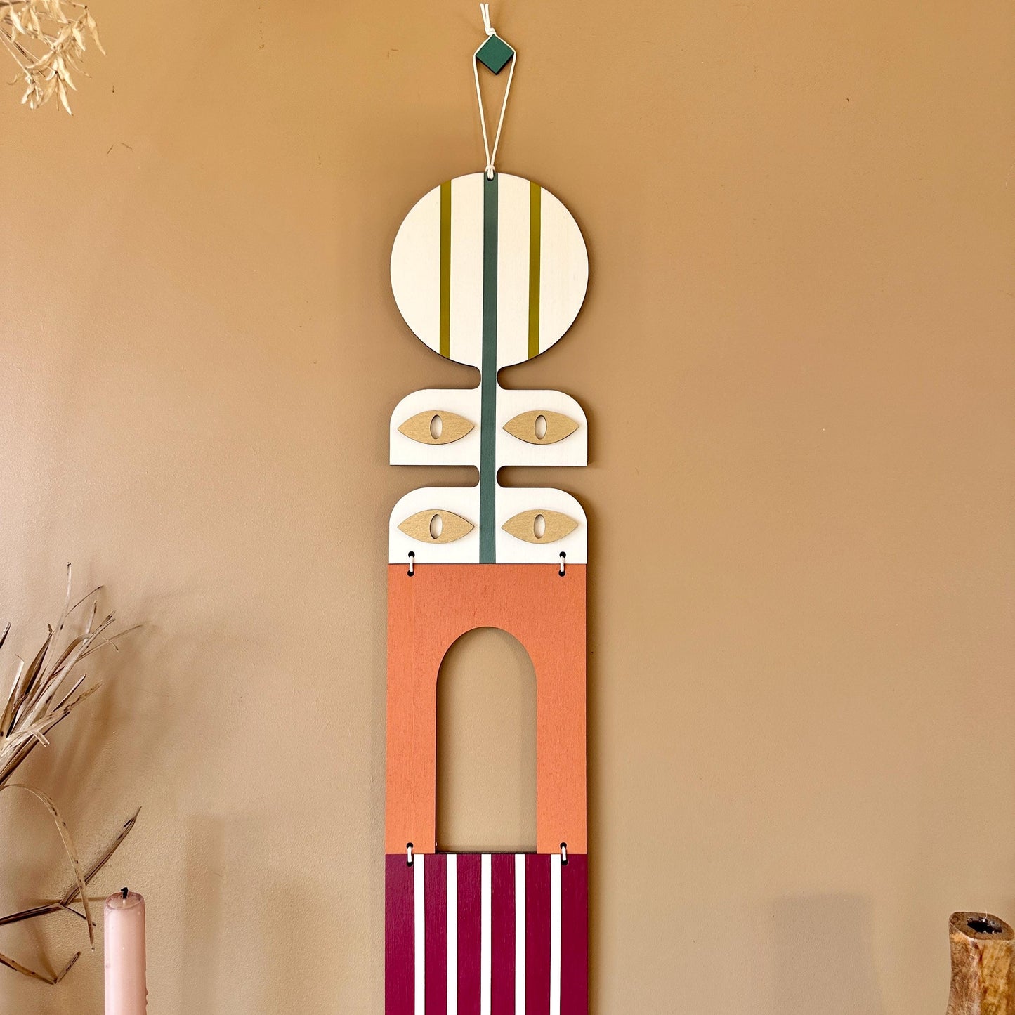 Eclectic Wall Hanging - Bright and Bold Wall Art - Abstract Home Decor