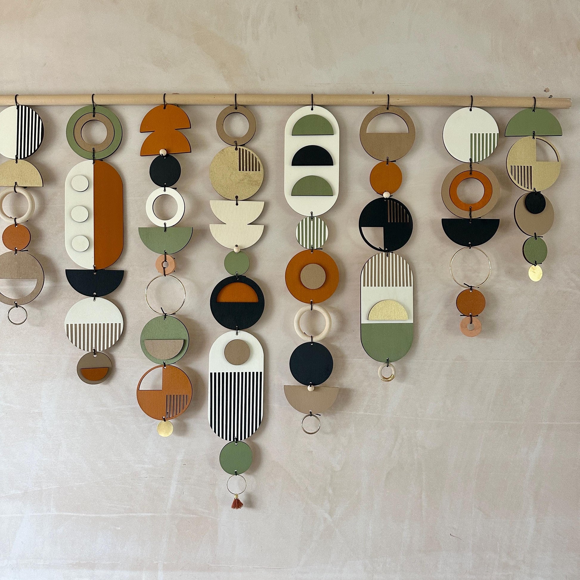 Wide Geometric Wall Art - MCM Home Decor with Modern Colours