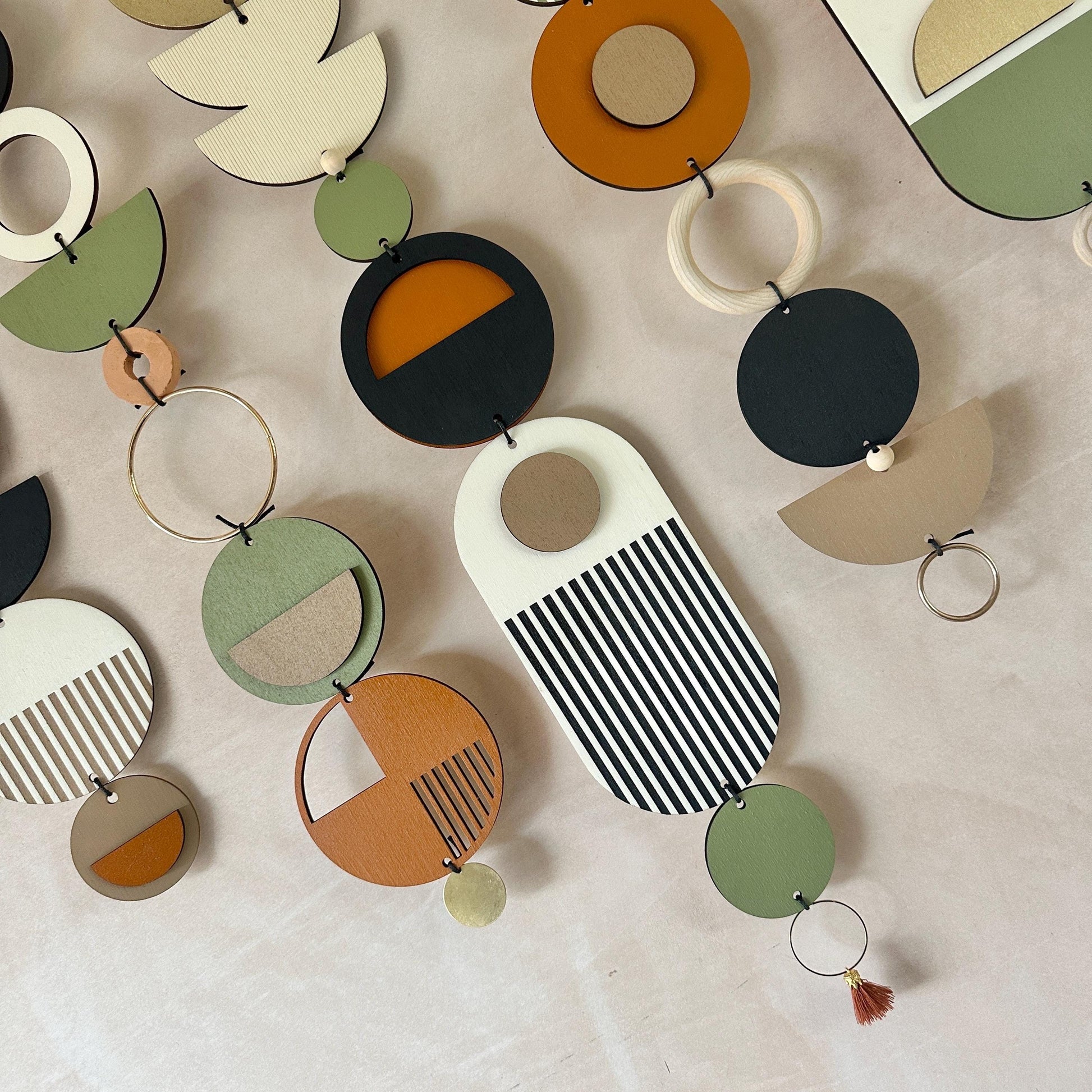 Wide Geometric Wall Art - MCM Home Decor with Modern Colours