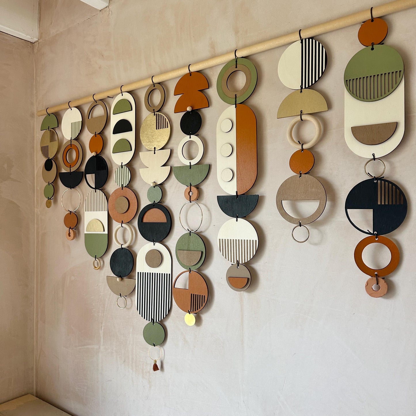 Wide Geometric Wall Art - MCM Home Decor with Modern Colours