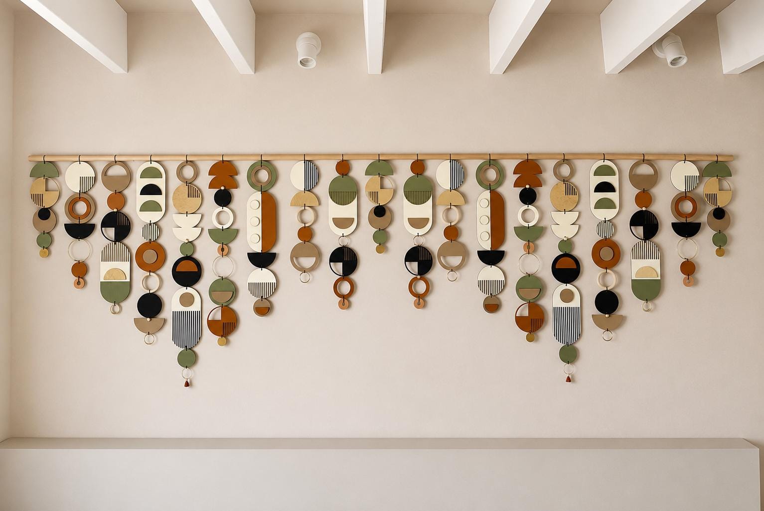 Wide Geometric Wall Art - MCM Home Decor with Modern Colours
