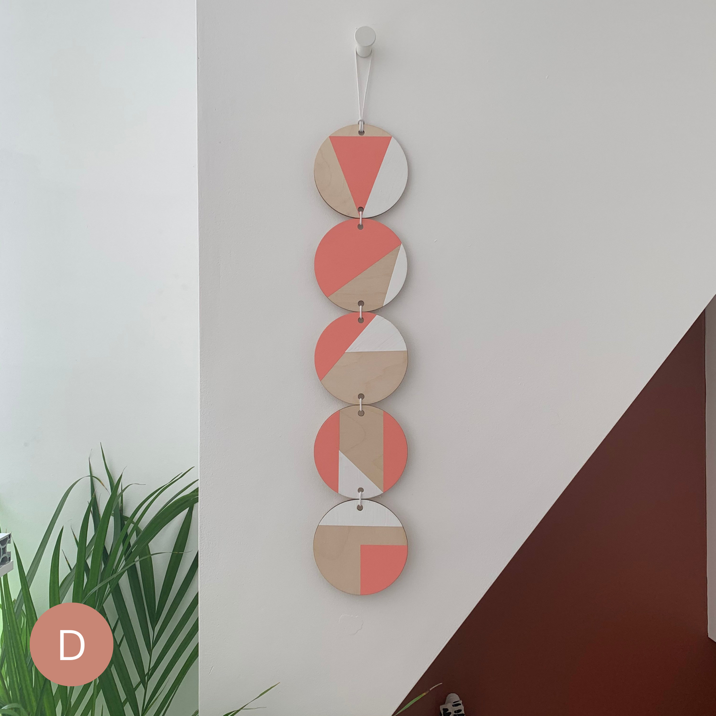 5-Tier Small Wooden Multicoloured Wall Hanging