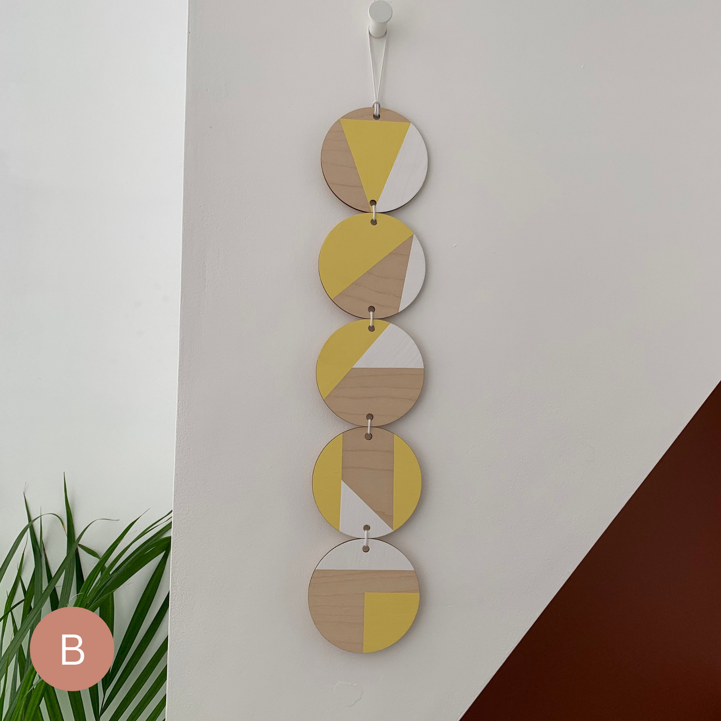 5-Tier Small Wooden Multicoloured Wall Hanging