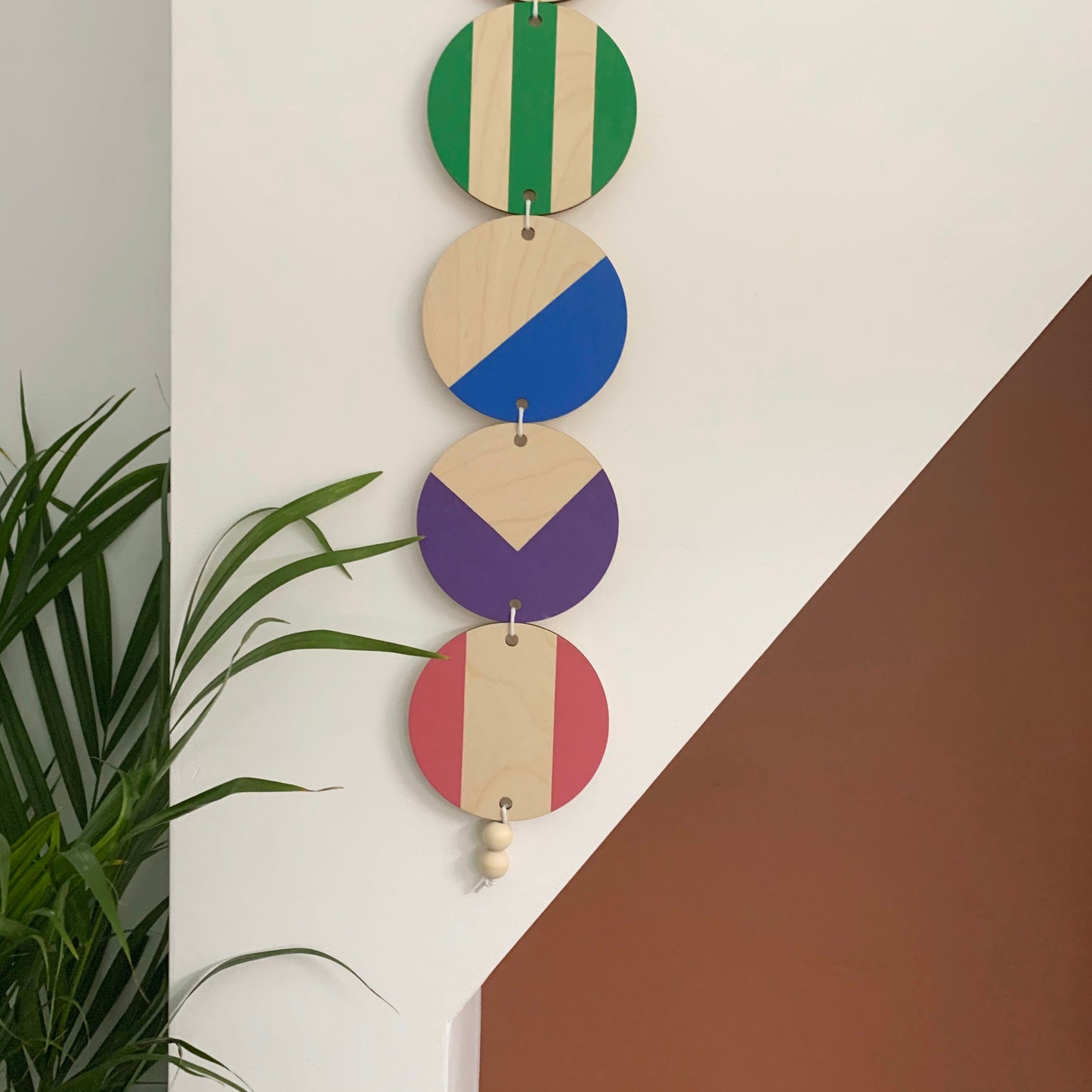 Rainbow Wall Hanging - Colourful Geometric Plywood | Pride 2023 Collection