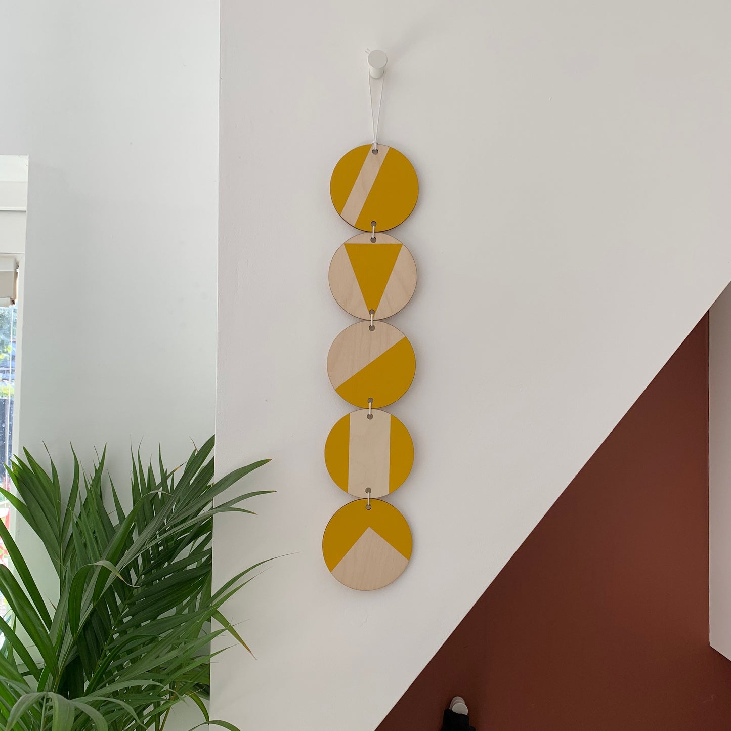 Yellow Wall hanging - Geometric Art - Plywood Decor - Bright Art - Mono Wall Hanging - Wall Art Decor - Yellow Wall Art - Hanging Tapestry