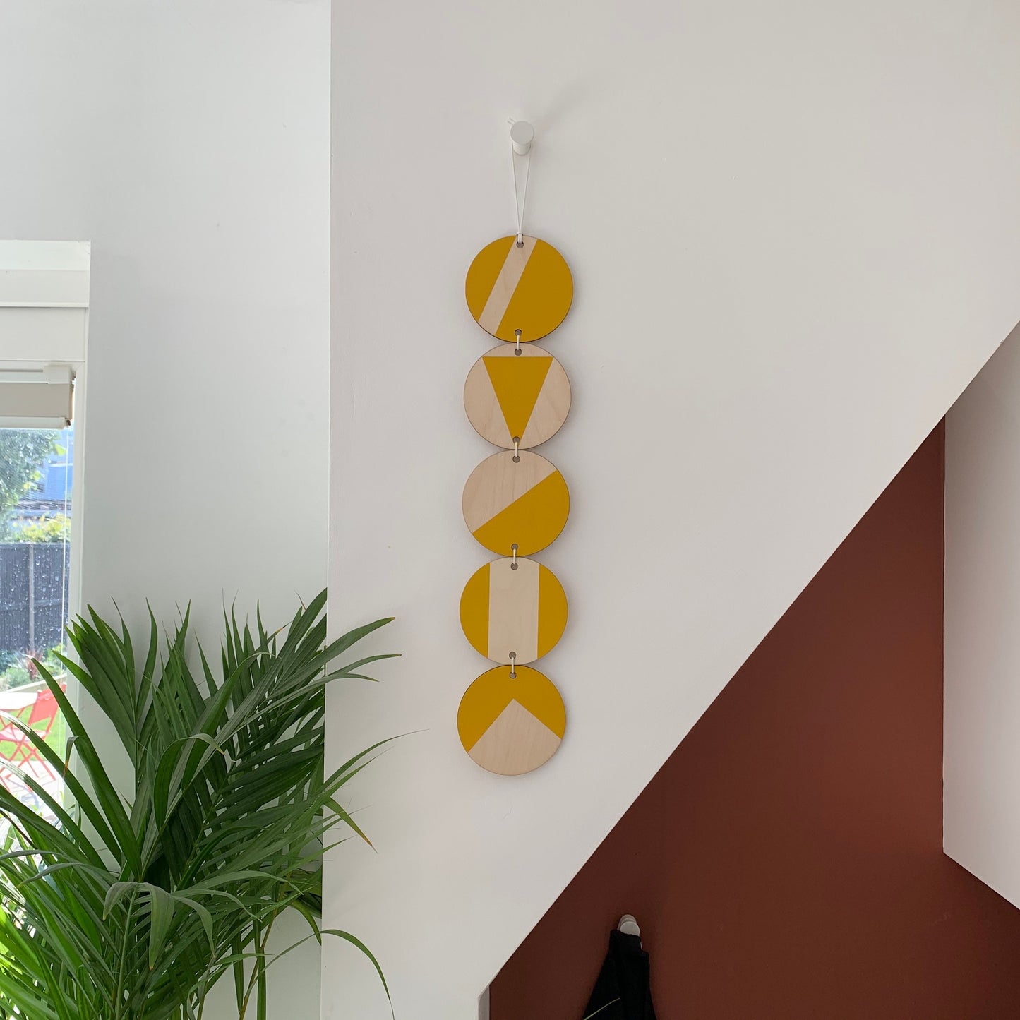 Yellow Wall hanging - Geometric Art - Plywood Decor - Bright Art - Mono Wall Hanging - Wall Art Decor - Yellow Wall Art - Hanging Tapestry
