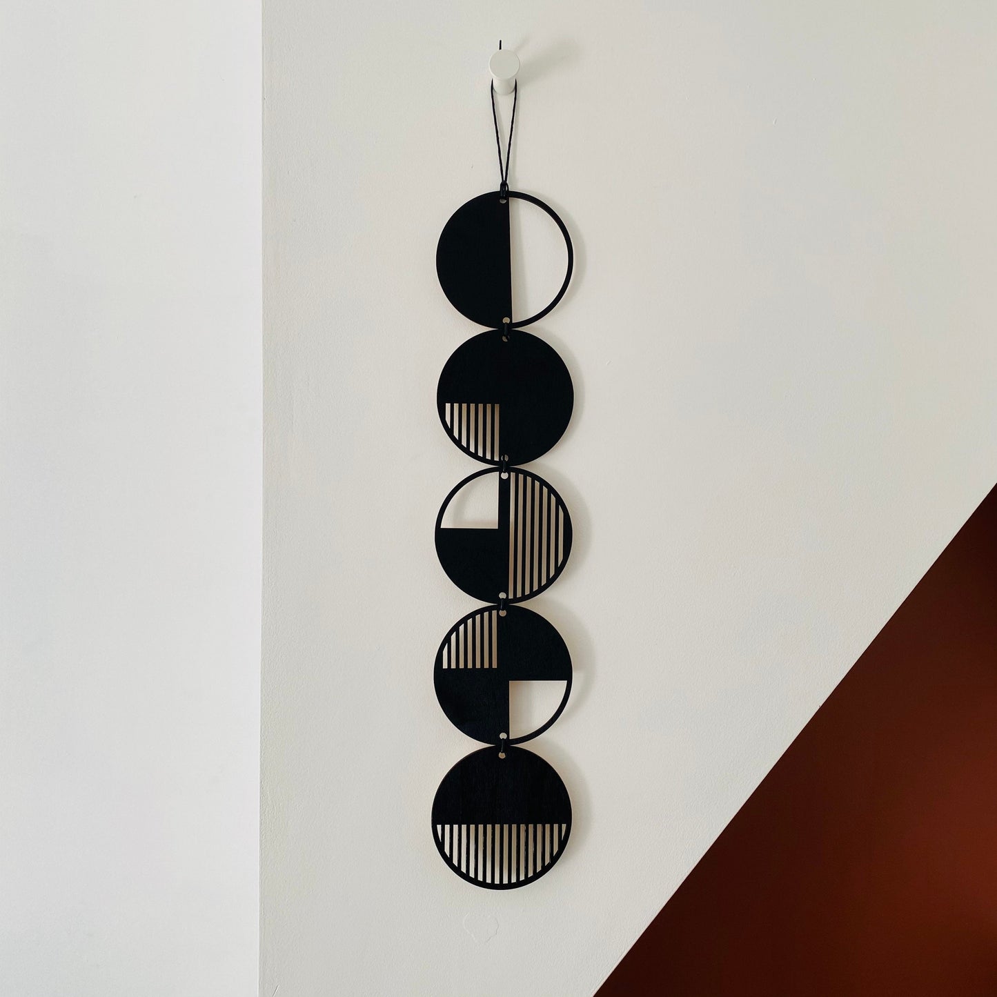 Black Stripe Geometric Wall Hanging